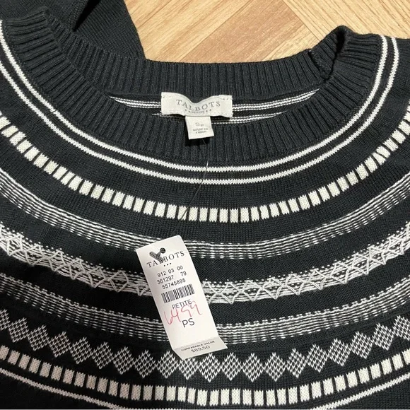 Talbots FAIR ISLE CREWNECK SWEATER small - Picture 7 of 7